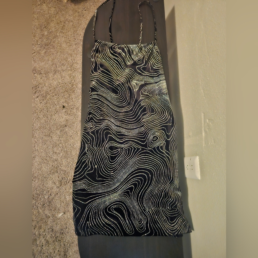 Black Dress with Silver sparkle Design